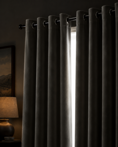 Cotton Velvet True Blackout Curtain